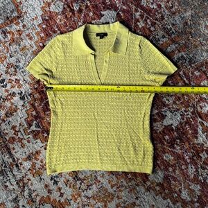 J.Crew Chartreuse Short Sleeve Polo Sweater